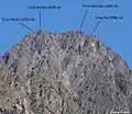 The four summits of Monte Matto (southern face)