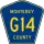 County Road G14 marker