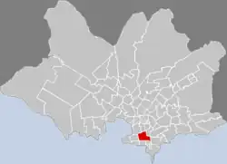 Location of Cordón in Montevideo