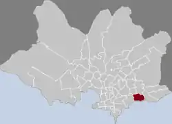 Location of Malvín in Montevideo