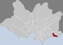 Location of Punta Gorda in Montevideo