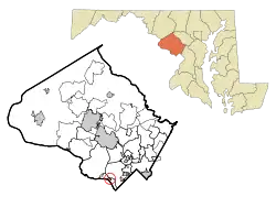 Location of Glen Echo, Maryland