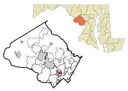 Location of Kensington, Maryland