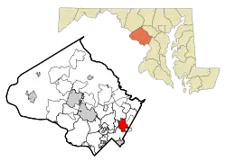 Location of White Oak, Maryland