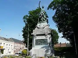 The war memorial in Caudry