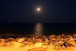 Moon rise at Promenade beach