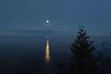 Moonrise over Lake Michigan