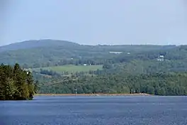 Waterford seen across Moore Reservoir