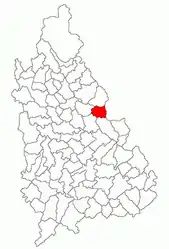 Location in Dâmbovița County