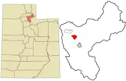Location in Morgan County and the state of Utah
