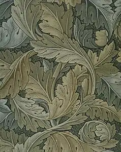 Acanthus wallpaper designed by William Morris, 1875