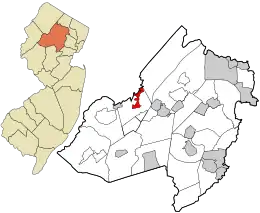 Location in Morris County and the state of New Jersey.v