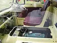 The engine was normally separated from the driver by a steel cover, but its presence in the cab nevertheless ensured a warm journey after a couple of miles of running