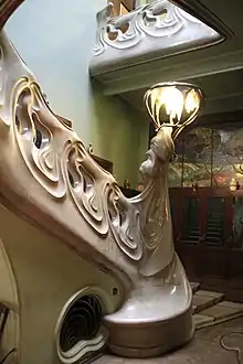 Main staircase of Ryabushinsky House in Moscow by Fyodor Schechtel (1900)