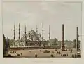 Engraving by William Watts after Luigi Mayer of the Atmeydanı and Sultan Ahmet Mosque