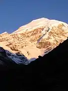 Mt. Jomolhari at dawn from Jangothang