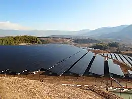 Solar farm at Mt. Komekura, Japan
