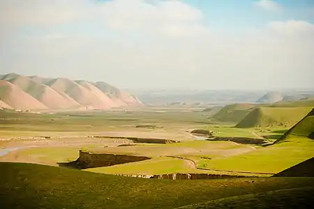 Mountains and River in Faryab province