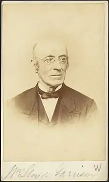 Photograph of William Lloyd Garrison; an annotation in pencil reads "Mr. Lloyd Garrison W"