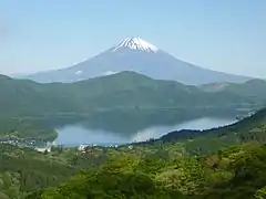 With Mount Fuji