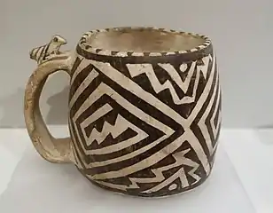 Mug with effigy, Anasazi (Ancestral Pueblo), c. 1100-1300 AD, Peabody Museum