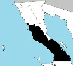 Location of San Quintín in Baja California.