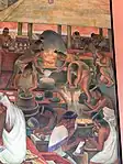 Mural showing Aztec production of gold, Palacio Nacional, Mexico City
