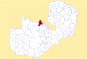 District location in Zambia