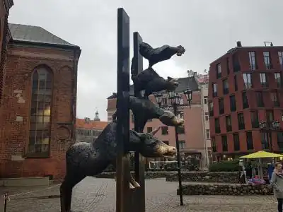 City Musicians in Bremen statue in Riga, Latvia