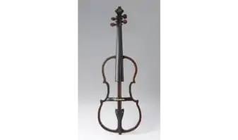 This is a mute violin from the 19th Century. And its on the display in St Cecilia's Hall.