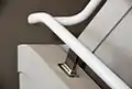 Detail of a banister on one of the stairs