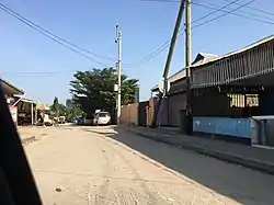 Mwananyamala, facing west on Kasaba St, near Kawawa Rd, June 2019
