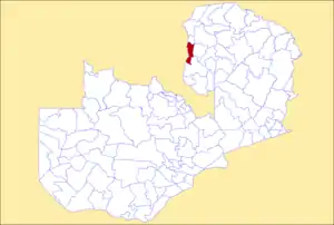 District location in Zambia
