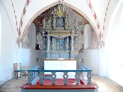 Jørgen Ringnis' altarpiece in Nørre Alselv Church.