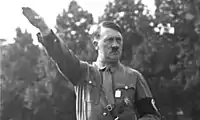 Adolf Hitler making a Nazi salute
