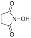 Skeletal formula of N-hydroxysuccinimide