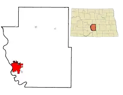 Location within Burleigh County in North Dakota
