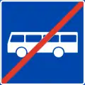 End of bus lane