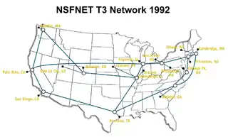 Image 9T3 NSFNET Backbone, c. 1992 (from History of the Internet)