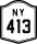 New York State Route 413 marker