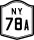 New York State Route 78A marker