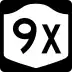 New York State Route 9X marker