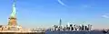 &nbsp;The Statue of Liberty, and Manhattan, New York City