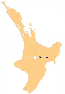 Location of Lake Waikaremoana