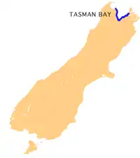 Location of the Tasman Bay