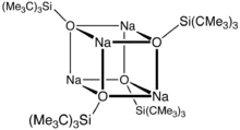 Stereo structural formula of tetrameric sodium silox
