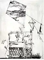 Poem about a Dead Friend, drypoint, 65 x 49.5 cm, 1979