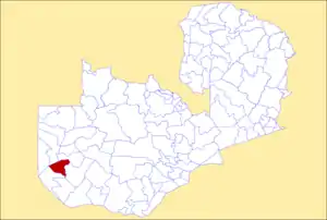 District location in Zambia