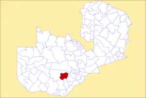 District location in Zambia