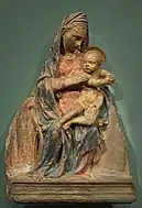Virgin and Child, c. 1420, painted terracotta, Bode Museum